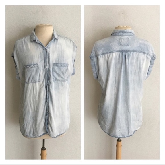 Rails Tops - Rails chambray sleeveless button down